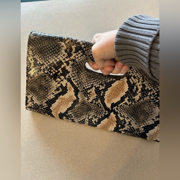 Nine West Snake Print Clutch - Picture 3 of 7